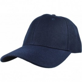 Baseball Caps Plain Blank Baseball Caps Adjustable Back Strap Wholesale LOT 12 PC'S - Navy - CJ12O816W4W $21.44