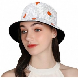 Bucket Hats Fashion Fruit Bucket Hat for Women Trendy Strawberry Painted Foldable Summer Cotton Fisherman Sun Caps - CQ1983RO...