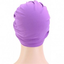 Skullies & Beanies Womens Big Flower Turban Beanie Elegant Cap Head Wrap Stretch Long Hair Scarf Headscarf - 441-beige - C018...