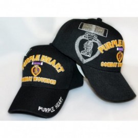 Baseball Caps 78-441 Embroidered Ball Cap- Purple Heart/Black - CD11GGF2FRB $20.30