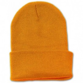 Skullies & Beanies Long Cuff Beanie Cap - Gold - CF11GFNL1Q5 $7.18