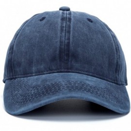 Baseball Caps Men Women Denim Custom Hip Hop Trucker Hat Add You Personalized Design to Baseball Caps - Retro Navy - CN18G4SR...