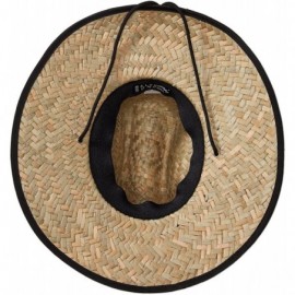 Sun Hats Brooklyn Surf Men's Straw Sun Lifeguard Beach Hat Raffia Wide Brim- Natural- One Size - C3180Y5DMWW $14.87