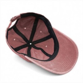 Baseball Caps Unisex Dog Mom Vintage Jeans Adjustable Baseball Cap Cotton Denim Dad Hat - Red - CL18GEWO8NH $15.57