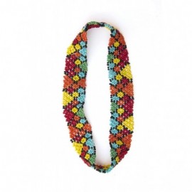 Headbands Bohemian Pattern Elastic Stretch Headbands - Native American Seed Bead Headband Style G - CP11KWB1KPD $11.38