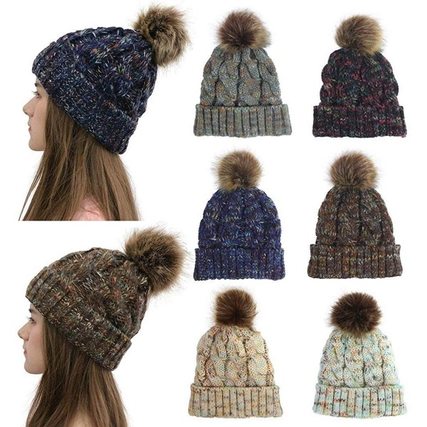 Skullies & Beanies Women Hat Knit Skull Beanie Winter Outdoor Runner Messy Bun Ponytail Cap - Gray - C618AUO4WHR $18.25