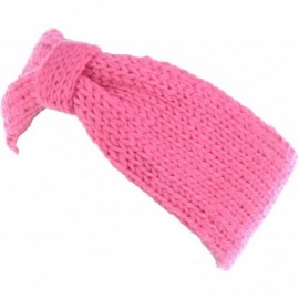 Cold Weather Headbands Womens Winter Chic Turban Bowknot/Floral Crochet Knit Headband Ear Warmer - Knit Bowknot Candy Pink - ...