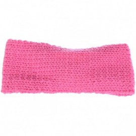 Cold Weather Headbands Womens Winter Chic Turban Bowknot/Floral Crochet Knit Headband Ear Warmer - Knit Bowknot Candy Pink - ...