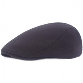 Newsboy Caps Men's Flat Hat Sun Berets Cap Blend Newsboy Ivy Hat Blend Classic Beret Hat - Black - CI192O9U7R3 $7.94