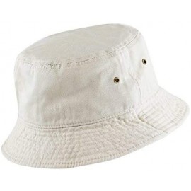 Bucket Hats Unisex 100% Cotton Packable Summer Travel Bucket Beach Sun Hat - Putty - CN17X3IDMZD $11.53