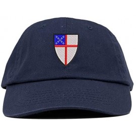 Baseball Caps Episcopal Shield Logo Embroidered Low Profile Soft Crown Unisex Baseball Dad Hat - Navy - CH18X8DL2Y9 $19.55