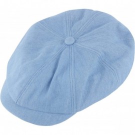 Baseball Caps Men's Fashion Basic Eight Panel Gatsby Style Ivy Cap Ascot Newsboy Beret Hat - Denim-skyblue - CZ18E72OMID $18.00