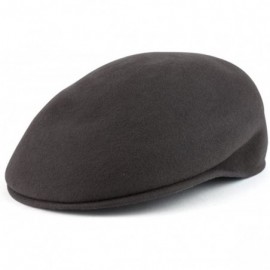 Newsboy Caps XXL Men's Oversized 100% Wool Felt Ascot Cap - Grey - CF187S36UI4 $26.79