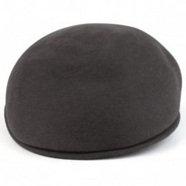 Newsboy Caps XXL Men's Oversized 100% Wool Felt Ascot Cap - Grey - CF187S36UI4 $26.79