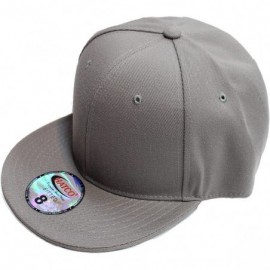 Baseball Caps The Real Original Fitted Flat-Bill Hats True-Fit - Light Grey - CF18CZ96874 $8.52