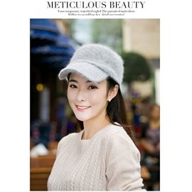 Baseball Caps XMLY Womens Fashion Fashion Winter Baseball Cap with Rabbit - Grey - CL185O9LGMC $12.12