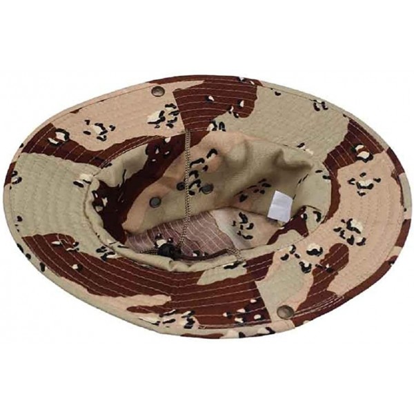 Cowboy Hats Fishing Sun Boonie Hat Waterproof Summer UV Protection Safari Cap Outdoor Hunting Hat - Khaki - CO18TIUO5T2 $19.68
