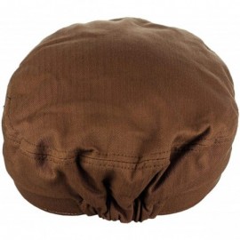 Newsboy Caps Unisex 100% Cotton Greek Fisherman Sailor Fiddler Driver Cap Hat - Brown - CV18RNYWGC4 $13.04