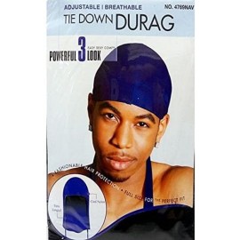 Baseball Caps Du-Rag Tie Down Cap with Tail - Wave Builder Hat- One Size - Navy - CE12F2P3F79 $9.19