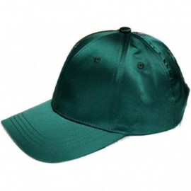 Baseball Caps Unisex Unstructured Luster Satins Cap Adjustable Plain Hat - Green - CH186N9WUO5 $10.26
