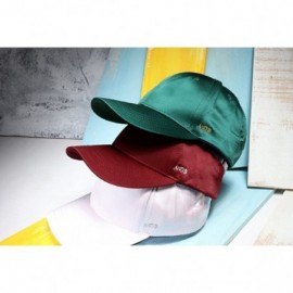 Baseball Caps Unisex Unstructured Luster Satins Cap Adjustable Plain Hat - Green - CH186N9WUO5 $10.26