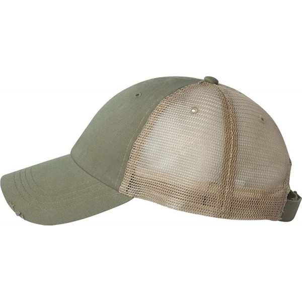 Baseball Caps Mega Cap 6887 - Organic Cotton/Mesh Cap Olive/Khaki - CS11DU5MK9X $7.13