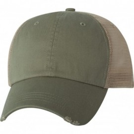 Baseball Caps Mega Cap 6887 - Organic Cotton/Mesh Cap Olive/Khaki - CS11DU5MK9X $7.13