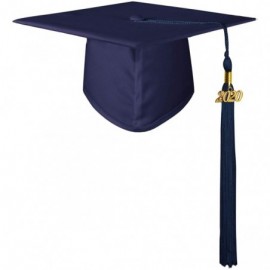 Skullies & Beanies Unisex Adult Matte Graduation Cap with 2020 Tassel - Navy - C311SBEBMJR $19.61