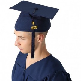 Skullies & Beanies Unisex Adult Matte Graduation Cap with 2020 Tassel - Navy - C311SBEBMJR $19.61