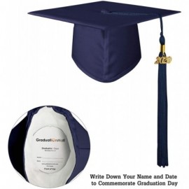 Skullies & Beanies Unisex Adult Matte Graduation Cap with 2020 Tassel - Navy - C311SBEBMJR $19.61