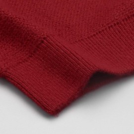 Skullies & Beanies 100% Cashmere Beanie for Women in a Gift Box- Oversized Women Beanie Hat - Merlot - CG188HTY2AR $32.24