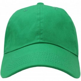 Baseball Caps Classic Baseball Cap Dad Hat 100% Cotton Soft Adjustable Size - Kelly Green - C211AT3X8FD $9.12