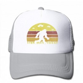 Baseball Caps Bigfoot Retro Alien Invasion UFO Adult Trucker Baseball Mesh Cap Adjustable Hat for Men Women - Gray - CM18MGII...