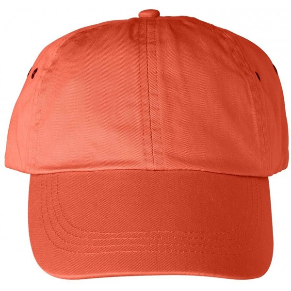 Baseball Caps Womens Solid Low-Profile Twill Cap (156) -BURNT ORANGE -One - CM114JCEPB7 $9.25