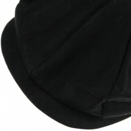 Newsboy Caps Unisex Winter Warm Baker Boy Newsboy Flat Cap Cheviot Tweed Beret Ivy Cabbie Cap Hat - Black - CD128JLJ0PT $9.99