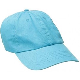 Baseball Caps Twill Cap for Men and Women Baseball Cap Softball Hat with Pre Curved Brim - Turquoise - CK128K25VYB $8.52