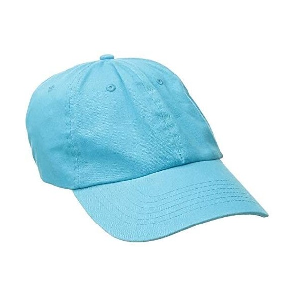 Baseball Caps Twill Cap for Men and Women Baseball Cap Softball Hat with Pre Curved Brim - Turquoise - CK128K25VYB $8.52
