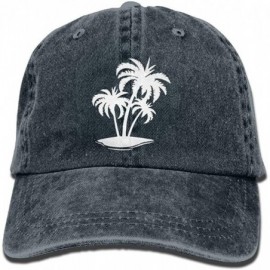 Baseball Caps Baseball Jeans Cap Palm Tree and Tropical Island-1 Men Women Golf Hats Adjustable Baseball Cap - Navy - CN18DDG...