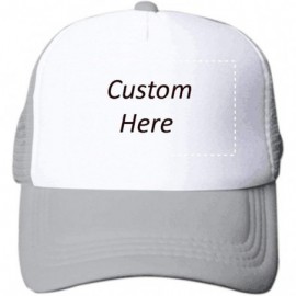 Baseball Caps Customize Your Own Design Text Photos Logo Adjustable Hat Hiphop Hat Baseball Cap - Grey-white - CS18L84O7D8 $7.75