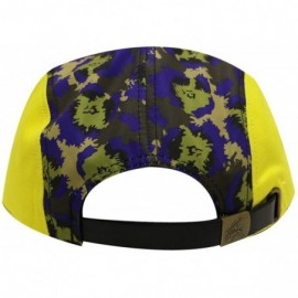 Baseball Caps Baseball 5 Panel Biker Hat - Yellow/Olive - CE11WBNGE01 $17.42