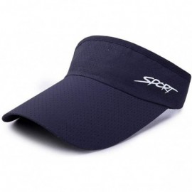 Visors Breathable Men Women Sun Visor Cap Sports Outdoor Adjustable Hat - Blue - CK18SMX8D0E $9.51
