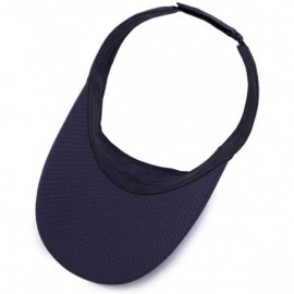 Visors Breathable Men Women Sun Visor Cap Sports Outdoor Adjustable Hat - Blue - CK18SMX8D0E $9.51