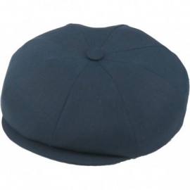 Newsboy Caps Irish Linen 8 Panel Applejack Newsboy Cap Made in USA - Navy - C711D5W7U5P $18.42