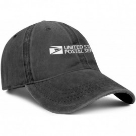 Baseball Caps White Logo-Cool Denim Adjustable Snapback Meshback Cap for Mens - Black-39 - CW18TCL6LKL $20.58