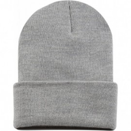 Skullies & Beanies 1300 Winter Unisex Plain Ski Beanie Knit Skull Hat - Light Grey - CC1272PCDS9 $9.73