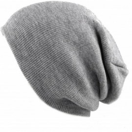 Skullies & Beanies 1300 Winter Unisex Plain Ski Beanie Knit Skull Hat - Light Grey - CC1272PCDS9 $9.73