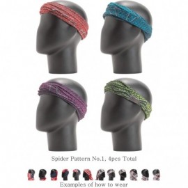 Headbands Pattern Headwear Headband Bandana - Spider Pattern No.1- 4pcs total - CR18M5LA3G3 $13.48
