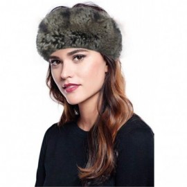 Cold Weather Headbands Women's Faux Fur Headband with Elastic Winter Earwarmer Earmuff Hat Ski - Deep Grey - C612MZP6KGL $10.40