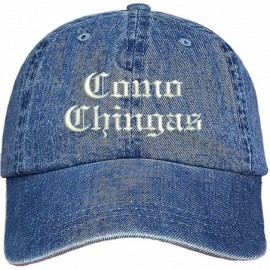 Baseball Caps Como Chingas Embroidered Baseball Hat - Latina Hat for Women - Funny Hats - Light Denim - CZ1963EGN3D $35.95