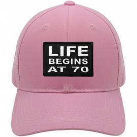 Baseball Caps 70 Hat - Great Gift for Seniors Mom Dad Grandma Grandpa 70th Birthday - Pink - C018DX9GNZZ $24.95